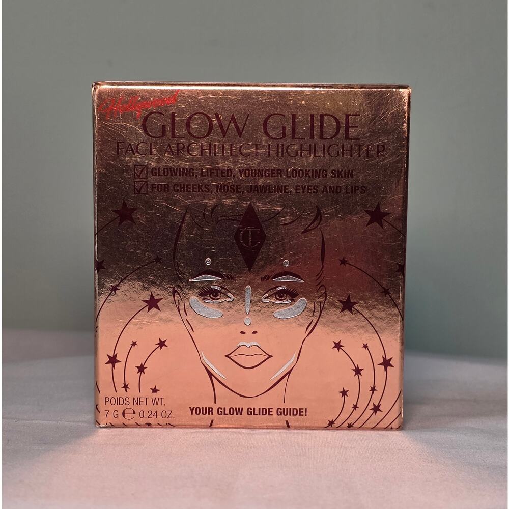 Charlotte Tilbury Glow Glide Face Architect Highliter Champagne Glow 0.24 Oz NIB - Picture 5 of 15